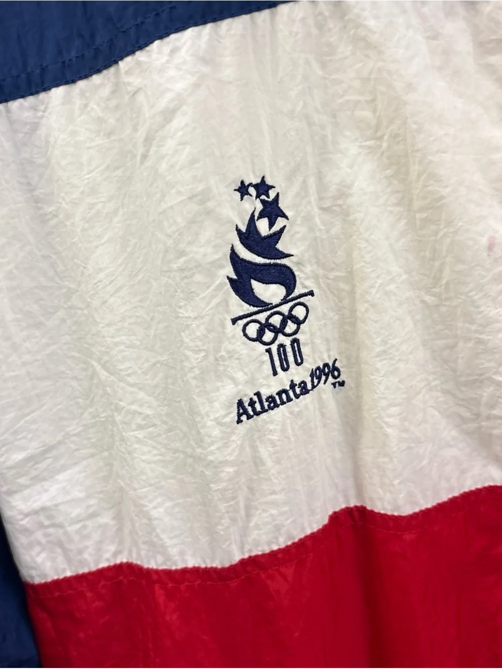 Starter Olympic Games Atlanta 1996 Windbreaker Mens XL USA Full Zip Jacket Vtg - Picture 5 of 15